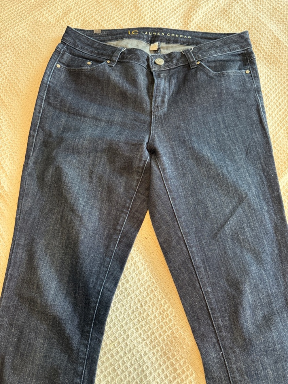 LC Lauren Conrad Dark Indigo Straight-Leg Jeans